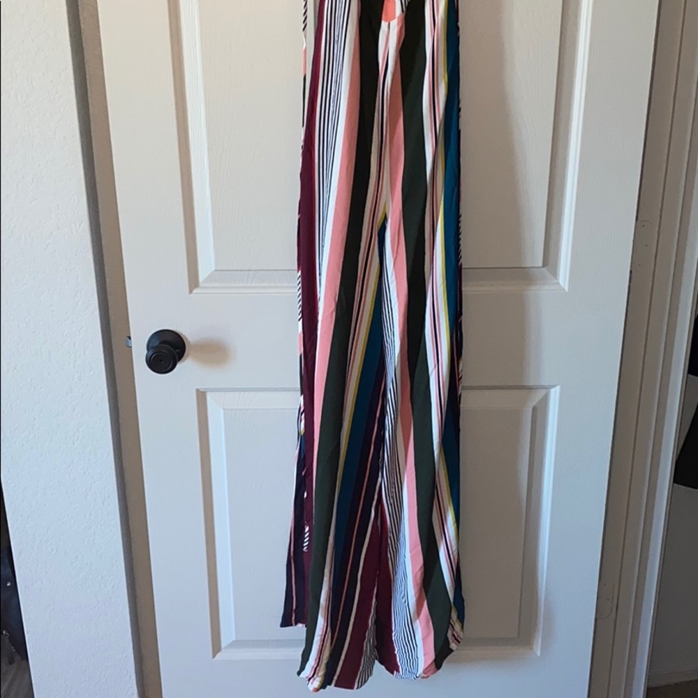 Multi-Color Stripe Jumpsuit - image 2